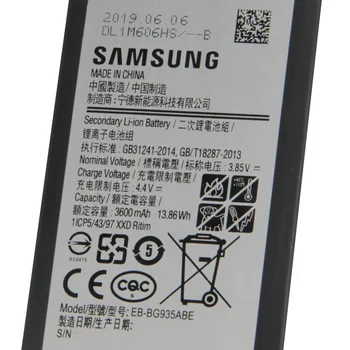 Originalaus Telefono Baterija EB-BG935ABE Samsung GALAXY S7 Krašto G9350 G935FD SM-G935F EB-BG935ABA Baterija 3600mAh