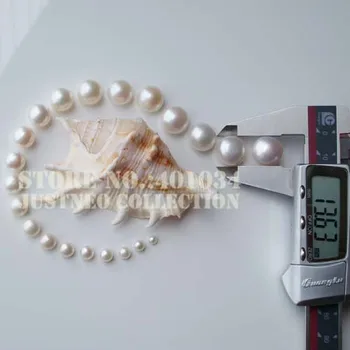 Originali Kultūringas Gėlavandenių Perlų Balta Mygtuką formos Pusė Gręžti Prarasti Karoliukai Papuošalai Priėmimo 5-12 mm