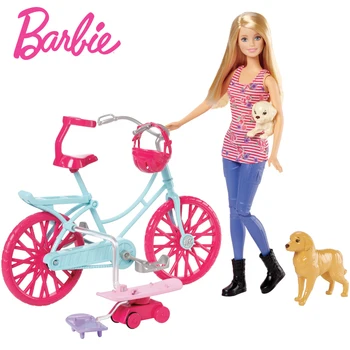 Originali Mattel Barbė ir Jos Seserys, Puikus Šuniukas Nuotykių Barbie und Fahrrad Spielset, keine Angabe