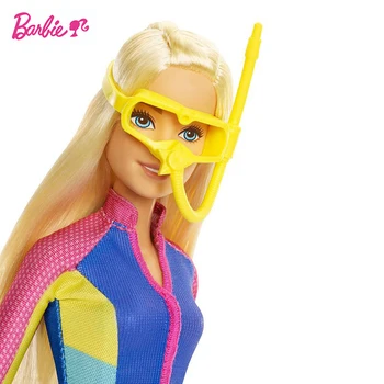 Originalias Barbie Delfinų Magija Lėlės Pakeisti Spalva maudymosi kostiumėlį Boneca Brinquedos Žaislai Mergina Chirstmas Gimtadienio Dovana FBD63