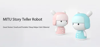 Originalus Xiaomi MITU Protingas pasakotojas Robotas babyToy 8GB Mini Robotas Garsiakalbis Robotas Veiksmų Skaičius, Vaikų Gimtadienio Dovana