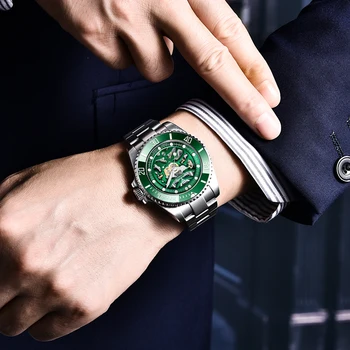 PAGANI DIZAINO vyriški Laikrodžiai Skeletas Mechaniniai Laikrodžiai Vyrams Automatinis laikrodis Vyrams, Nerūdijančio Plieno Laikrodis Reloj Hombre 2020 m.