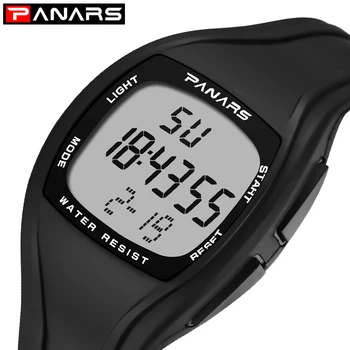 PANARS Sporto Žiūrėti vyriški Laikrodžiai 50M atsparumas Vandeniui Žadintuvas Chronografas LED Watch Vyras Skaitmeniniai Laikrodžiai Elektroninis Laikrodis Relojes