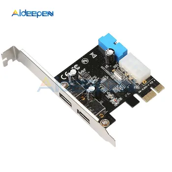 PCI Išplėtimo Kortelės Adapteris, Išorinis 2 Port USB 3.0 Hub Vidaus 20 Pin Kontrolės Kortelės Adapteris 5Gbps Greitį 4pin IDE Maitinimo Jungtis