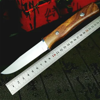 PEGASI Geltona kriaušės medienos rankena lauko tiesus peilis gelbėjimo peilis kempingas tiesus peilis medžioklės peilis taktinis peilis