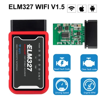 PIC25K80 Wifi Skaitytuvas V1.5 ELM327 OBD2 Automobilių Diagnostikos Įrankiai, Skirti 