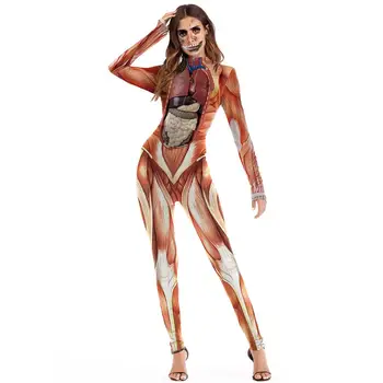 PLstar Kosmosas Naujų Moteris/mergina Žmogaus kūno struktūrą, raumenų Cosplay apranga Zentai Bodysuit Kostiumas Jumpsuits