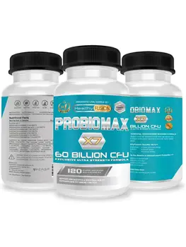 PROBIOMAX X7 – 60 BILLONES KSV – Formulė Única y Exclusiva de Amplio Espectro – Probióticos Microencapsulados para Evitar su Laipsniais