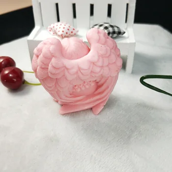 PRZY Pelėsių Silikono 3D Motinos ir Vaiko Sparnus Muilo Formų Gipso Šokolado Žvakė Saldainiai Motinos Diena Pelėsių Tortas Molio Dervos Liejimo formos