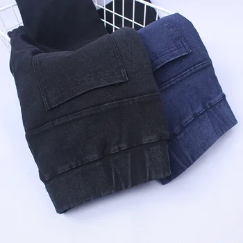 Panele laisvalaikio Slim įrengtas Ruožas Džinsinio audinio ziajać Liesas kišenėje blue black Jeans kulkšnies Jeggings antblauzdžiai moterims Pieštuku Kelnės