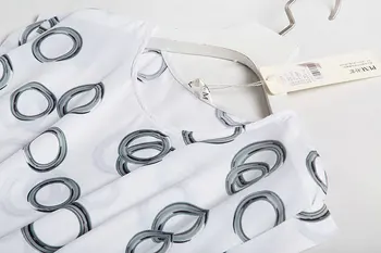 Patogiai Spausdinti apvalios Kaklo Šilko trumparankoviai marškinėliai moteriški suvarstomi Rankovės Šilko Top Moterims