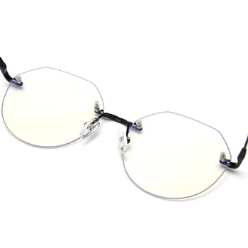 Peekaboo moterų taškus akiniai daugiakampiai unisex aišku, objektyvų priedai vyrų akiniai, optiniai aukštos kokybės aukso metalo rėmelis