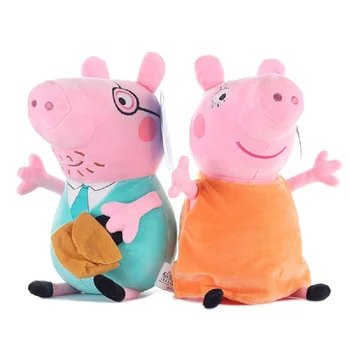 Peppa pig George 'pepa Pig Šeimos Pliušiniai Žaislai 19 & 30 cm peppa pig maišelį Įdaryti Lėlės, dekoracijos Kuprinę Ornamentas 