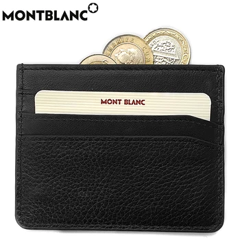 Piniginės natūralios odos prabangus aukštos kokybės pinigus kortelės turėtojas mini kišenėje, rankinėje Mont Blanc