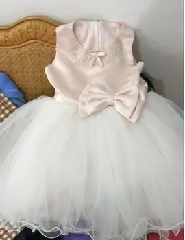 Pink Diamond Bow Mergina Vestuvių Suknelė Gėlių Mergaitė Šalis Gimtadienio Suknelės Princess tutu Dres Infantiles Princesa vestido de daminha