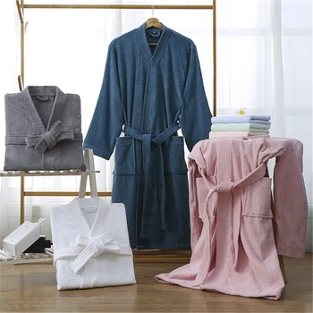 Plius dydis drabužius, viešbučio absorbentas chalatas moteriškas pižamą terry medžiaga paprasta yukata grožio salonas chalatas, naktiniai drabužiai nauji rudenį