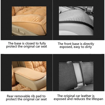 Pliušinis Automobilių Sėdynės Padengti Universalus Sėdynės Apima Raštas Automobilių Sėdynės Pagalvėlės Šiltas Kilimų Mat Žiemą Sėdynės padengti Automobilio Stiliaus