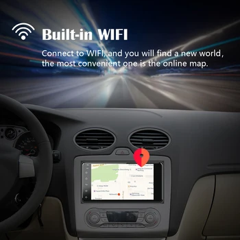 Podofo Android 8.1 Auto Radijo, GPS Automobilio Multimedijos Grotuvas, 2 Din 7