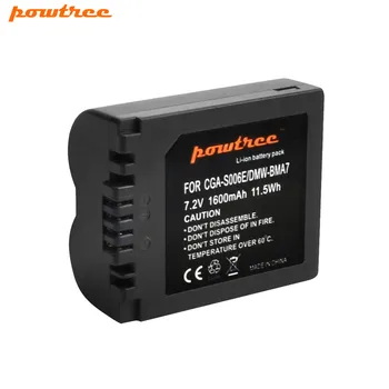Powtree 1600mAh CGA-S006 CGA S006 Baterija + USB LCD Kroviklis Panasonic Lumix DMC-FZ28 DMC-FZ7 DMC-FZ8, FZ50, FZ8K, FZ28K