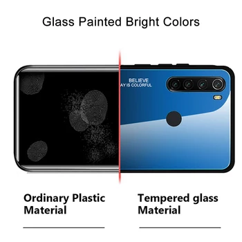 Prabanga Atveju Xiaomi Redmi Pastaba 8T Atveju Nuolydis Grūdinto Stiklo Dangtis Sunku Atveju Redmi Pastaba 8 T, 8T Atveju-Pilna Apsauga