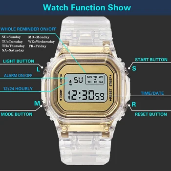 Prabanga Moterų Skaitmeninis Žiūrėti LED Elektroniniai Riešo Žiūrėti Šviesos Laikrodis Žiūrėti Vandeniui Sporto Laikrodžiai Montre Femme Reloj Mujer