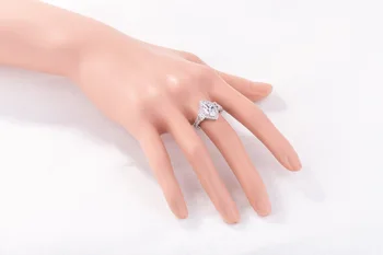 Prabangių Žirgų Akių Diamon Karalienė,3carat Lady Elipsės formos Žiedas Alyvuogių formos White Crystal Šalies Dalyvavimą kubinių zirconia žiedas