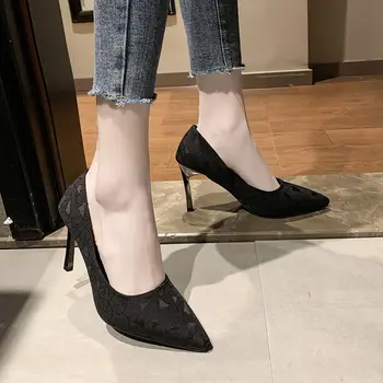 Prancūzų mergaitė aukšti kulniukai naujų laukinių seksualus pažymėjo tne moterų batai seklių burną stiletto juoda profesionalus moterų bendrosios šo