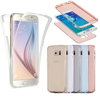 Priekiniai TPU Samsung Galaxy A81 A91 A01 J4 Plius J6 J8 Minkšta Atveju Huawei P Smart 2019 viso kūno akivaizdžios J7 2017 J5 j3 skyrius