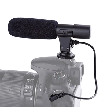 Profesinės Kondensatoriaus Mikrofonas, Nešiojamų 3.5 mm Išorinis Stereo Mikrofono Mic Canon Nikon DSLR Kamera DV Kameros