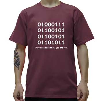 Programuotojas Geek Dvejetainis ASCLL Kūrybos T-shirt JUOKINGA Suaugusiųjų ATSPAUSDINTAS T SHIRT MENS GIMTADIENIO Marškinėlius Tee Unisex didesnio Dydžio ir Spalvos