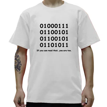 Programuotojas Geek Dvejetainis ASCLL Kūrybos T-shirt JUOKINGA Suaugusiųjų ATSPAUSDINTAS T SHIRT MENS GIMTADIENIO Marškinėlius Tee Unisex didesnio Dydžio ir Spalvos
