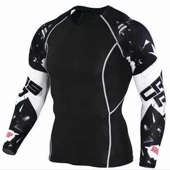 Punisher Kvėpuojantis Quick Dry Suspaudimo Marškinėliai Vyrams Viršūnes Tee Fitneso Marškinėliai Kultūrizmo Viršuje Svorio Kėlimo Pagrindo Sluoksnis