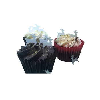 Pušų Kampas Elnių Lapų Formos Valgomieji Plokštelių Cupcake Rėžtuvės,iš Anksto supjaustytos , Maistinio Popieriaus Cupcake Apdaila,Virtuvė Kepimo Įrankiai