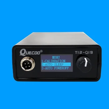 QUECOO T12-Q19 OLED 1.3 Colių Skaitmeninis Displėjus, Litavimo Stotis Elektroninių AC/DC Sąsaja,5 Geležies Patarimai(ES Kištukas)