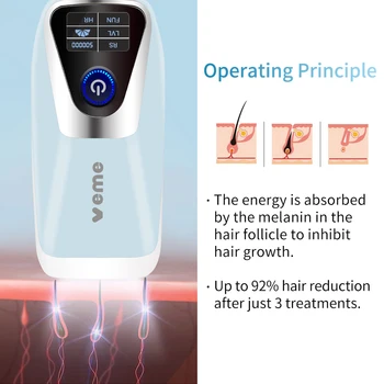 Qmele 3in1 IPL Plaukų Šalinimo Lazeriu prietaisas 500000 Mirksi plaukų šalinimo Nuolatinis Bikini Visą Kūną, Žoliapjovės elektrinės lazerinis Epiliatorius