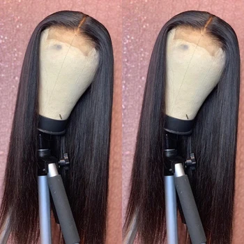 QueenKing Plaukų Nėriniai Priekiniai Žmogaus Plaukų Perukai Black Moteris 130% Tankis Nėriniai Priekinio Perukai Brazilijos Tiesiai Remy Plaukų PrePlucked