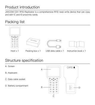 RDA Skirstytuvas popierinės kopijavimo aparatų matricos NFC Rašytojas RDA Prieigos Kontrolės Kortelės Skaitytuvas USB Nustatyti Klonas NFC Kopijuoklis Lengva Kopija