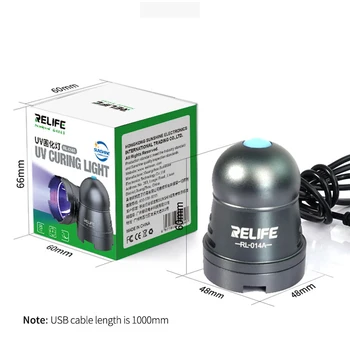 RELIFE LR-014A UV Kietinimo lempa USB Reguliuojamas Laikas Pereiti Nešiojamų Žibintų Granulių Žalios Naftos Klijų Kietėjimo Įrankis