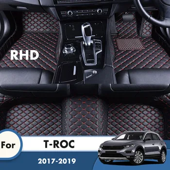 RHD Automobilių Kilimėliai Kilimėliai T-ROC 2019 m. 2017 m. 2018 Kilimai Pėdų Pagalvėlės Custom Automobilių Automobilių Aksesuarų, Interjero VW Bmw