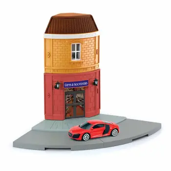 RMZ Miestas/Diecast Metal Žaislas Automobilio Modelį/1:64 Skalę/Europos Gatvės Pastato Parduotuvė Blokas/Dovanų Rinkinys Vaikams/Švietimo Kolekcija