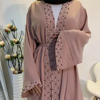 Ramadanas Abayas Moterų Dubajus Abaja Turkijos Musulmonų Mados Suknelė, Hijab Indijos Islamo Drabužių Caftan Maroko Kaftan Kimono Rūbeliai