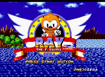 Ray, Sonic 1 16 Bitų MD Žaidimo Kortelės Sega Mega Drive Genesis