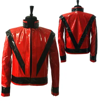 Retas MJ Michael Jackson Raudona PU Odos, Tai ji Trileris Striukė PUNK Liesas Outwear Stiliaus Motociklas