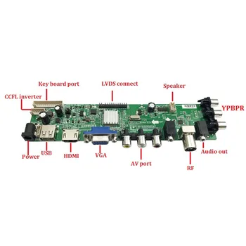 Rinkinys N154I1-L07/N154I1-L08 1280X800 DVB-T AV HDMI VGA 1 CCFL Skaitmeninis USB TV Valdiklio plokštės Ekranu LCD Skydelis nuotolinio