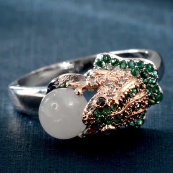 Rodis Padengtą, žiedai, Papuošalai Skatinimo Mados Kristalų Dirbtiniais Pearl Varlė Dizaino Piršto Žiedai Moterims