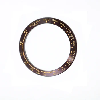 Rolamy Pakeitimo Aukštos Kokybės Grynos Keramikos Ruda Su Aukso Raštų 38.6 mm Žiūrėti Bezel už Rolex DAYTONA 116500 - 116520