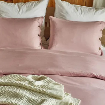 Rožinė Prabanga mygtuką antklode padengti MUMS Karalius ir Karalienė dviejų dydis 3pcs/set patalynės antklodė padengti nustatyti funda edredon dekbedovertrek 7colors