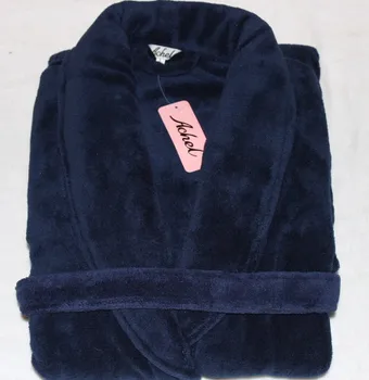 Rudens-Žiemos Vyrų Sustorėjimas Skraiste Sleepwear Plius Dydis Mados Tamsiai Mėlynos spalvos maudymosi Chalatai Vyrų Šiltas ilgomis Rankovėmis Lounge M, L, XL