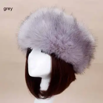 Rusijos Kazokų Stiliaus Faux Kailių Lankelis Moterų Plaukų Juosta Femme Žiemos Earwarmer Earmuff Slidinėjimo Kepurę