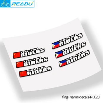 Rėmo pavadinimas lipdukai užsakymą dviračių kelių dviratį vėliavos pavadinimas lipdukai pasirinktinį stilių 20